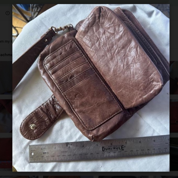 Brown Leather Wristlet - Picture 4 of 4